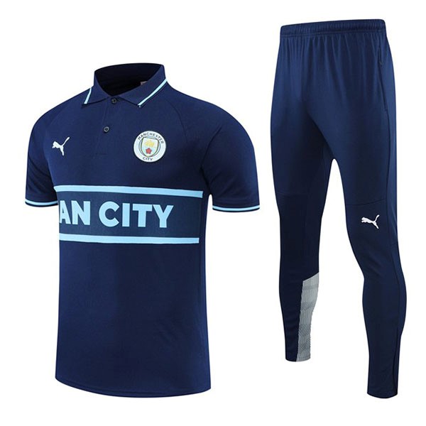 Polo Manchester City Set Completo 22/23 Blu Navy